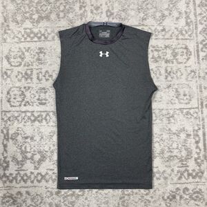 Under Armour Compression Tank Top Men Athletic Gym Workout Sleeveless Size Large